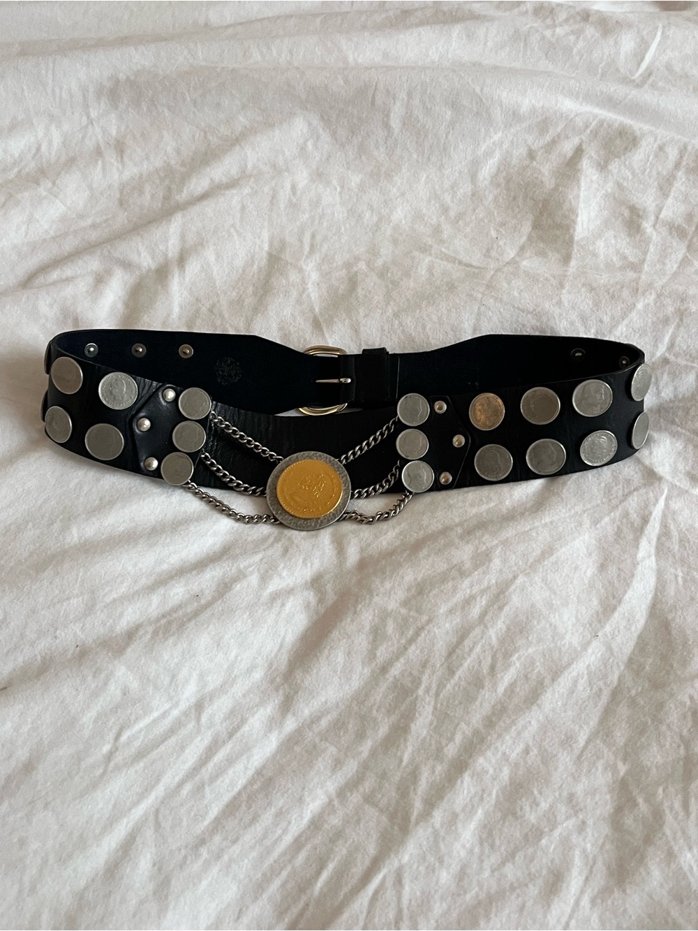 Vintage 1950s / 1960s Argentine Gaucho Rastra Coin Belt
